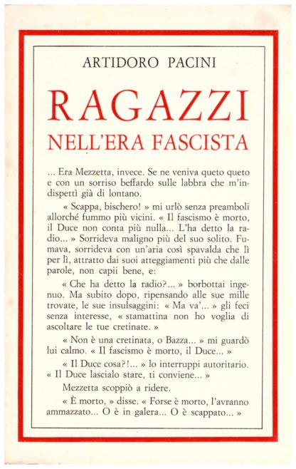 Ragazzi nell'era fascista