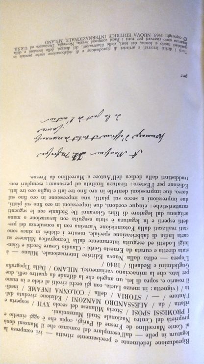 I Promessi Sposi. Storia milanese del secolo XVII...Storia della Colonna Infame inedita