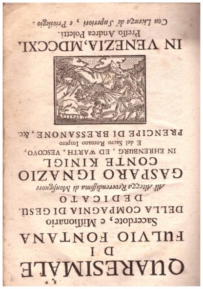 Quaresimale di F.F. Sacerdote, e Missionario della Compagnia di Gesù...