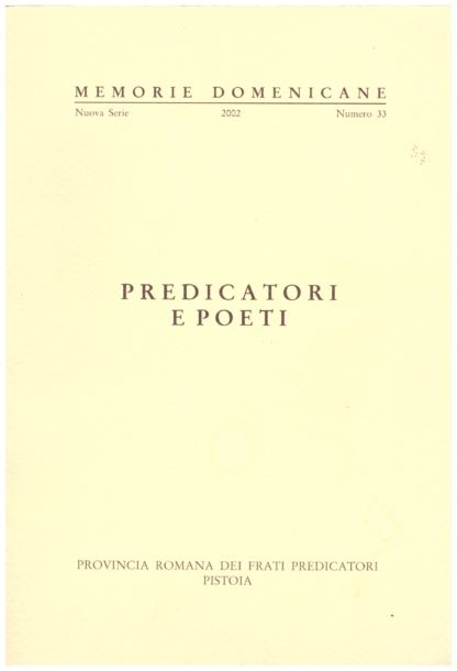 Predicatori e poeti