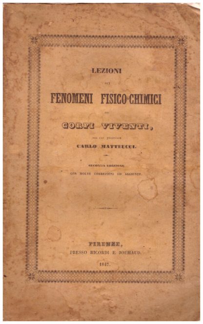 Lezioni sui fenomeni fisico-chimici dei corpi viventi