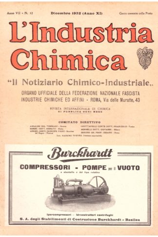 L'Industria Chimica. Il Notiziario Chimico-Industriale